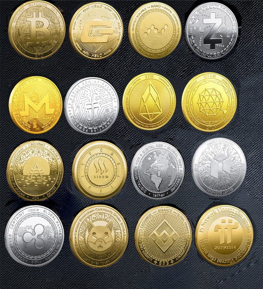 Altcoin Crypto Currency Physical Coins with Plastic Case
