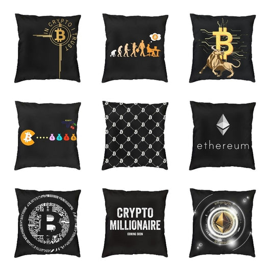 Altcoin Crypto Blockchain Bitcoin Decorative Pillow Case