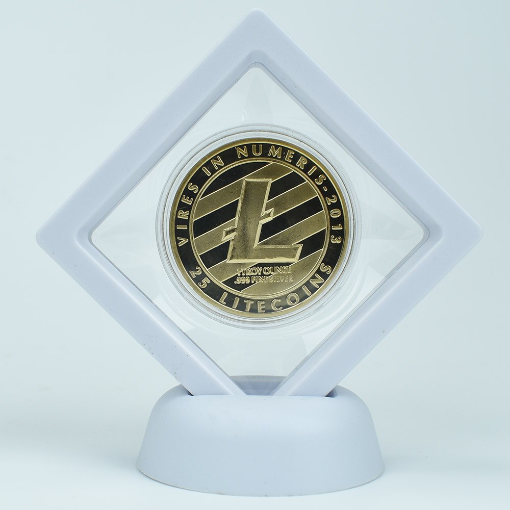 Altcoin Physical Crypto Tokens in Case for Your Desk - Dogecoin Dash Ethereum Ripple Litecoin