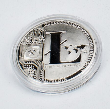 Physical Collectible Crypto Tokens Bitcoin, Litecoin, Ripple, Ethereum, Cardano Coins