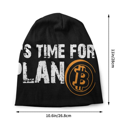 It's Time For Plan B Bitcoin BTC Crypto Skullies Beanies Hat