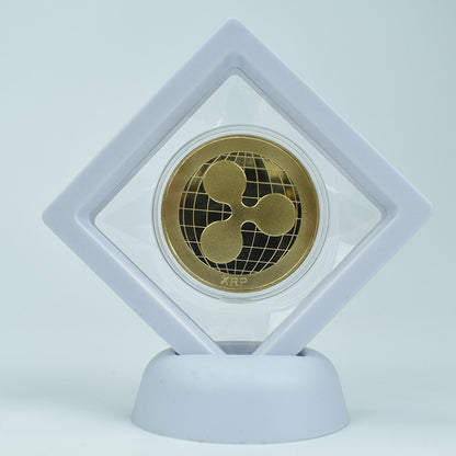 Altcoin Physical Crypto Tokens in Case for Your Desk - Dogecoin Dash Ethereum Ripple Litecoin