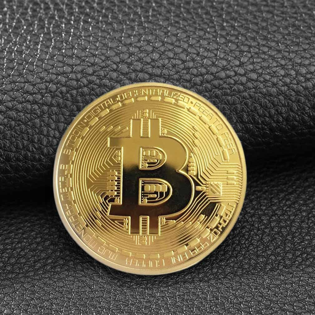 Physical Gold and Silver Collectible Bitcoin BTC Coin