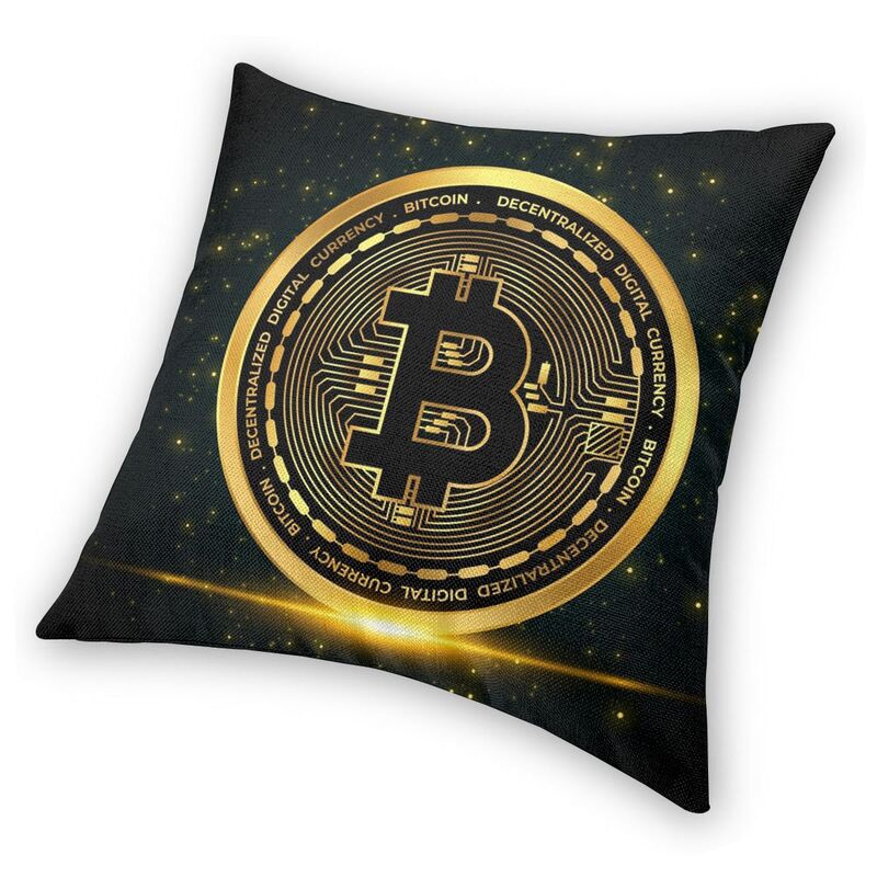 Bitcoin Logo Throw Pillow Cover