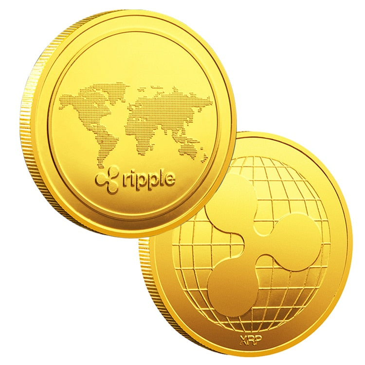 Ripple XRP Crypto Currency Collectible Coin - Gold and Silver