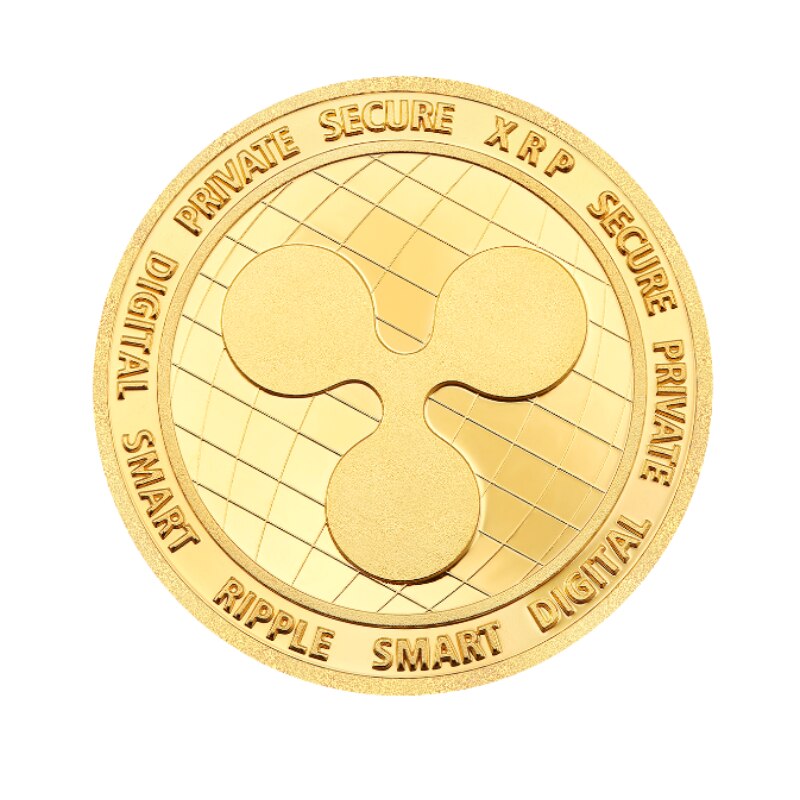 Ripple XRP Crypto Currency Collectible Coin - Gold and Silver