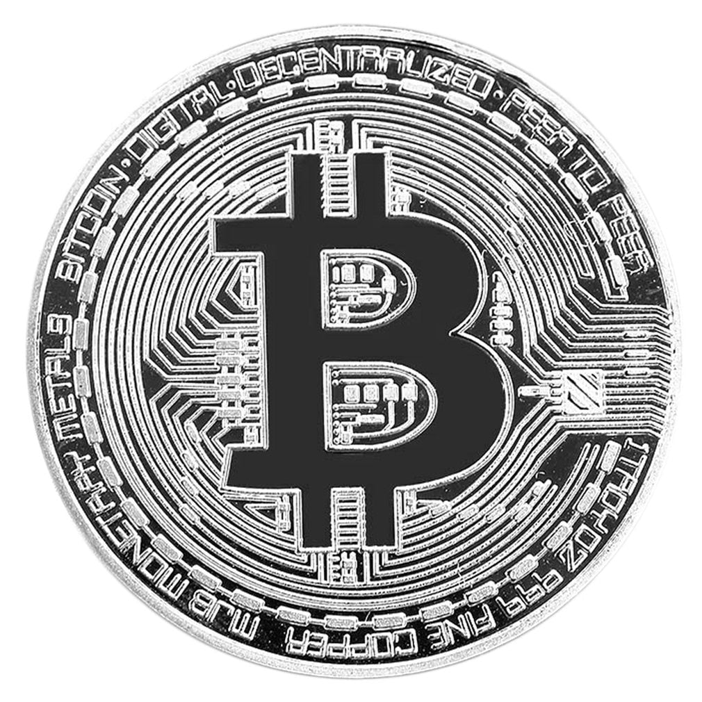 Physical Gold and Silver Collectible Bitcoin BTC Coin