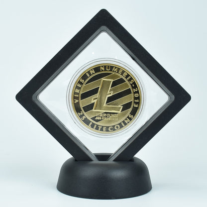 Altcoin Physical Crypto Tokens in Case for Your Desk - Dogecoin Dash Ethereum Ripple Litecoin