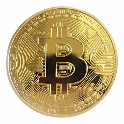 Physical Gold and Silver Collectible Bitcoin BTC Coin