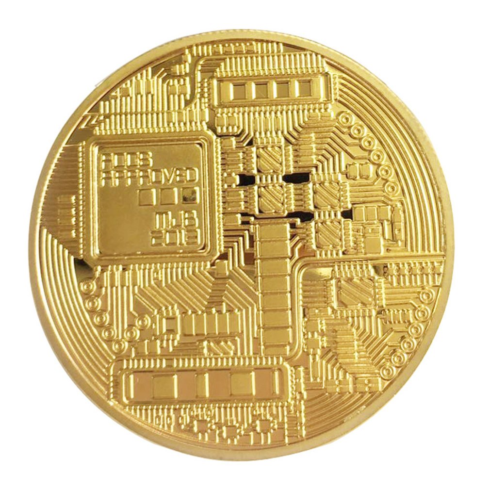 Physical Gold and Silver Collectible Bitcoin BTC Coin