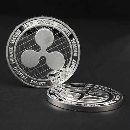 Ripple XRP Crypto Currency Collectible Coin - Gold and Silver