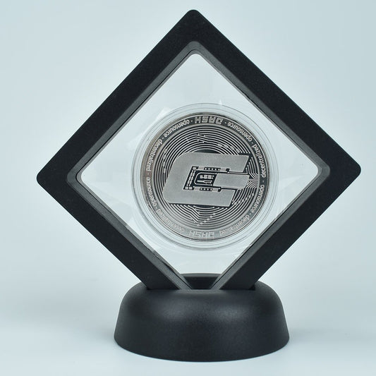 Altcoin Physical Crypto Tokens in Case for Your Desk - Dogecoin Dash Ethereum Ripple Litecoin