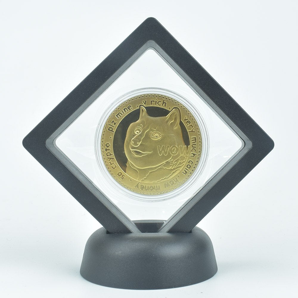 Altcoin Physical Crypto Tokens in Case for Your Desk - Dogecoin Dash Ethereum Ripple Litecoin