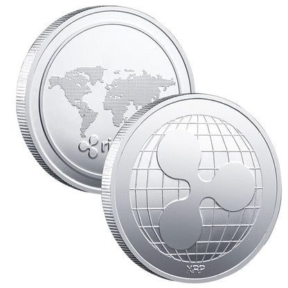 Ripple XRP Crypto Currency Collectible Coin - Gold and Silver