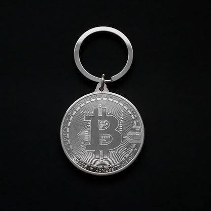 Bitcoin Keychain Gold Silver Rose Gold Pendant