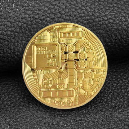 Physical Gold and Silver Collectible Bitcoin BTC Coin