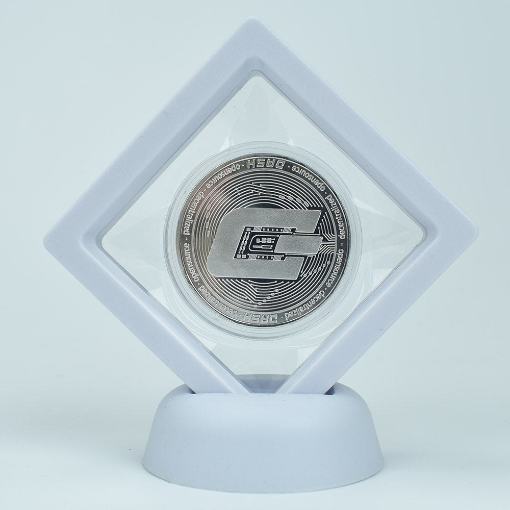 Altcoin Physical Crypto Tokens in Case for Your Desk - Dogecoin Dash Ethereum Ripple Litecoin