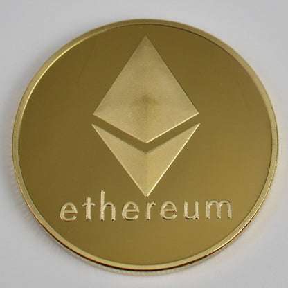 Physical Collectible Crypto Tokens Bitcoin, Litecoin, Ripple, Ethereum, Cardano Coins