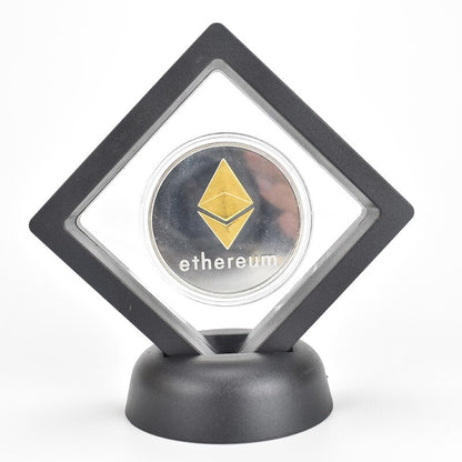 Altcoin Physical Crypto Tokens in Case for Your Desk - Dogecoin Dash Ethereum Ripple Litecoin