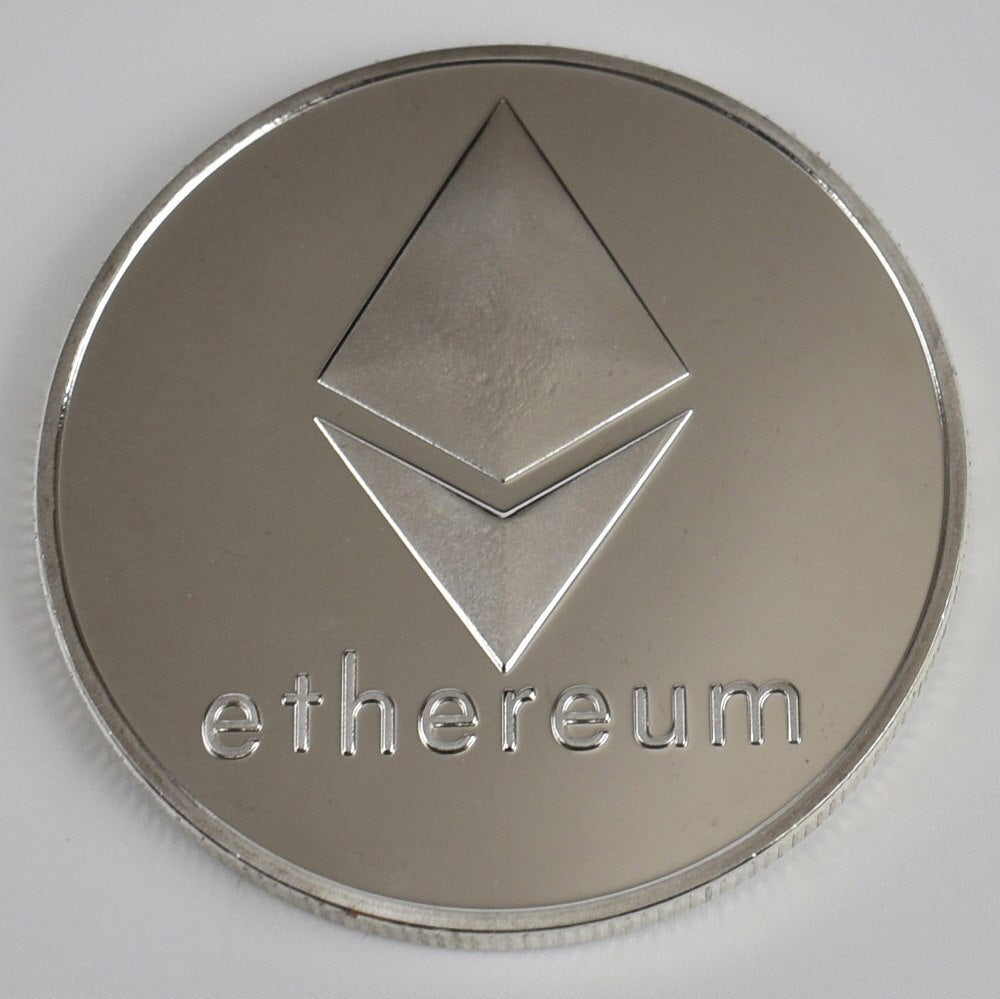 Physical Collectible Crypto Tokens Bitcoin, Litecoin, Ripple, Ethereum, Cardano Coins