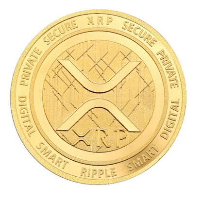 Ripple XRP Crypto Currency Collectible Coin - Gold and Silver