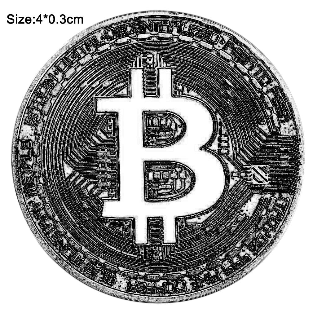 Physical Gold and Silver Collectible Bitcoin BTC Coin