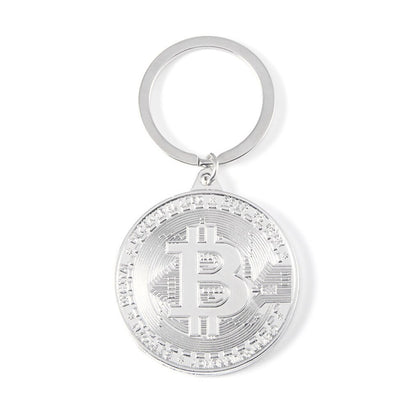 Bitcoin Keychain Gold Silver Rose Gold Pendant