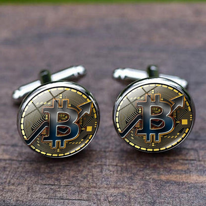 Bitcoin Fashion Cufflinks