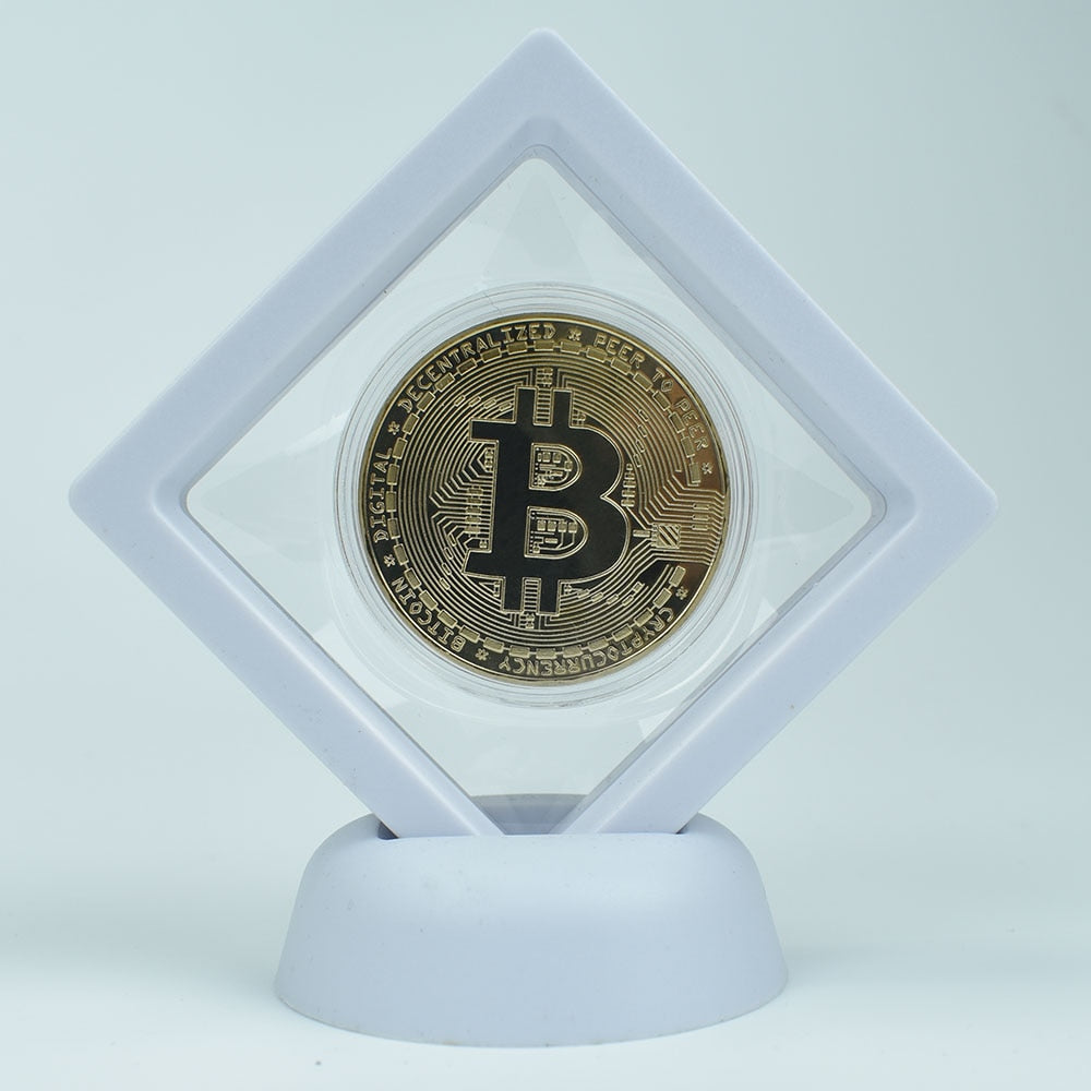 Altcoin Physical Crypto Tokens in Case for Your Desk - Dogecoin Dash Ethereum Ripple Litecoin