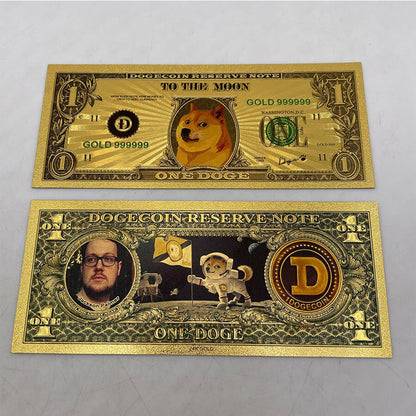 Shiba Inu, Ethereum, Litecoin, and Dogecoin Crypto Currency Banknotes