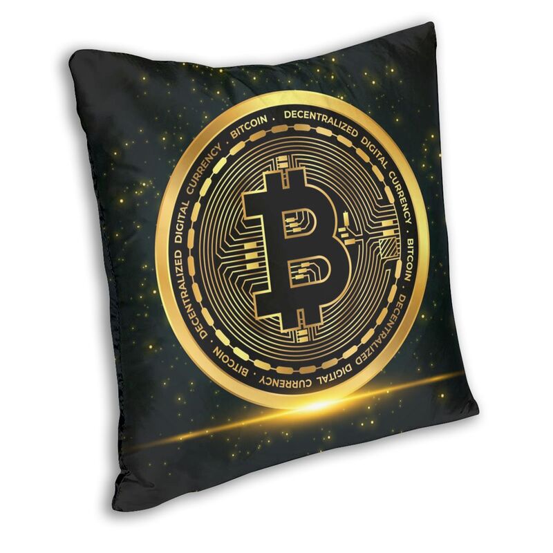 Bitcoin Logo Throw Pillow Cover