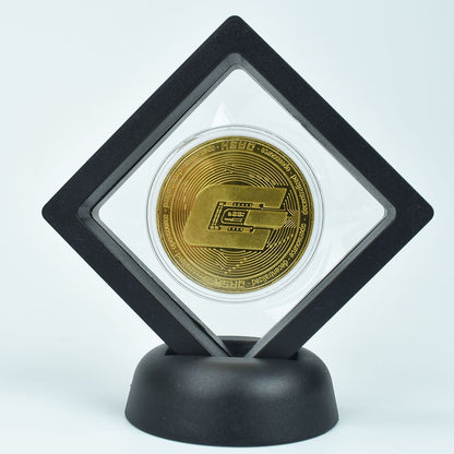 Altcoin Physical Crypto Tokens in Case for Your Desk - Dogecoin Dash Ethereum Ripple Litecoin