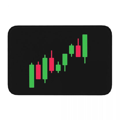 Bitcoin Crypto Candlestick Door Mat