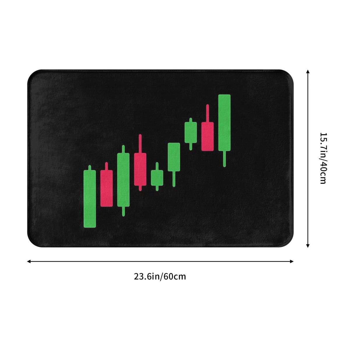 Bitcoin Crypto Candlestick Door Mat