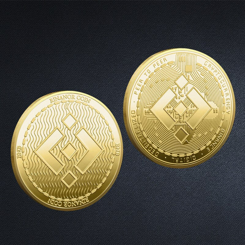 Binance Crypto BNB Physical Collectors Coin Gold and Silver