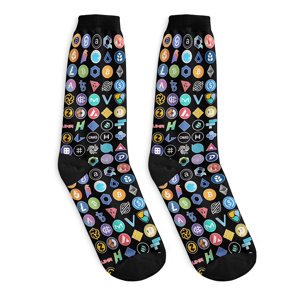 Bitcoin Altcoin Logos Crypto Socks