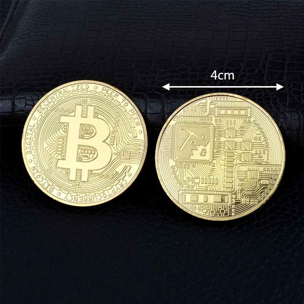 Silver / Gold Cryptocurrency Token with Display Stand - Collector's Gift Set