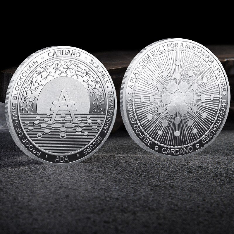 Cardano ADA Physical Crypto Currency Collectors Token - Gold and Silver