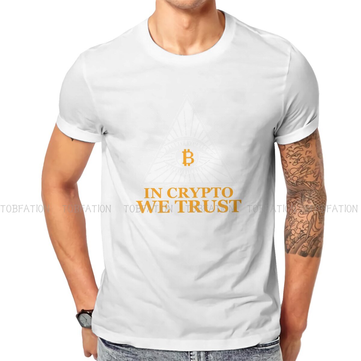 In Crypto We Trust - Evil Eye in Pyramid - Tshirt