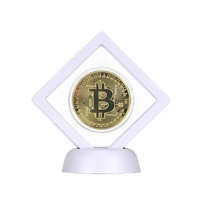Silver / Gold Cryptocurrency Token with Display Stand - Collector's Gift Set