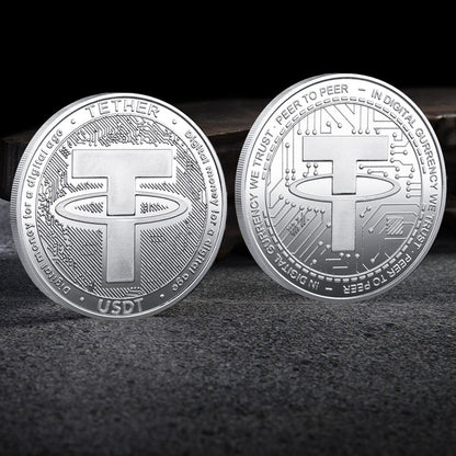 Tether USDT Silver and Gold Physical Crypto Limited Edition Coin