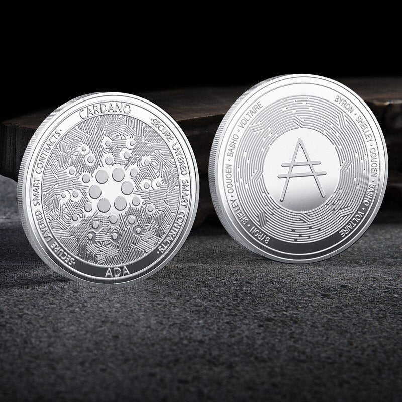 Cardano ADA Physical Crypto Currency Collectors Token - Gold and Silver