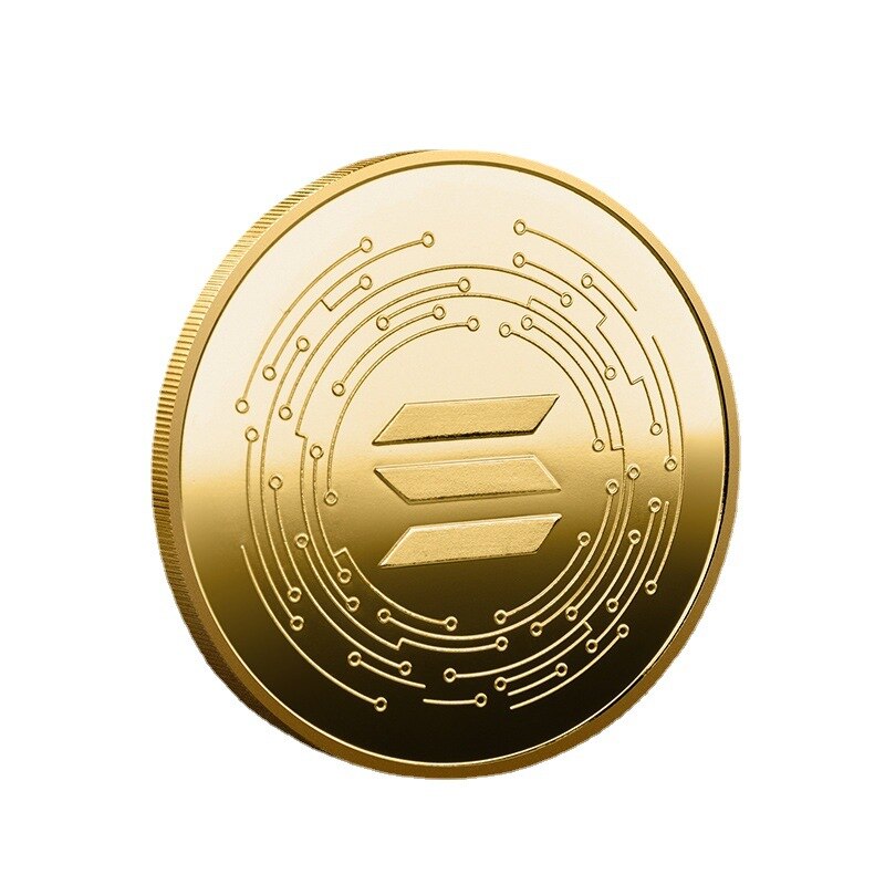 Solana Coin SOL Collectible Crypto Currency Physical Token