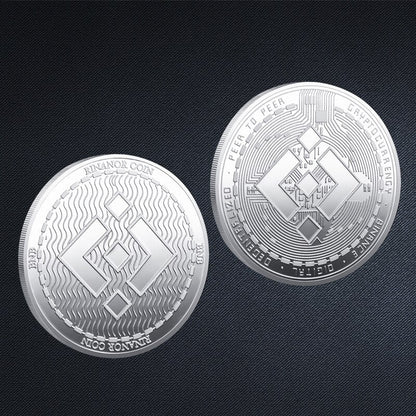 Binance Crypto BNB Physical Collectors Coin Gold and Silver