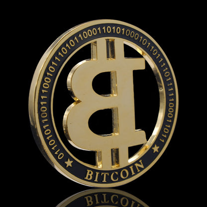 Gold Plated Bitcoin Desk Plaque