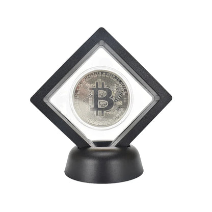 Silver / Gold Cryptocurrency Token with Display Stand - Collector's Gift Set