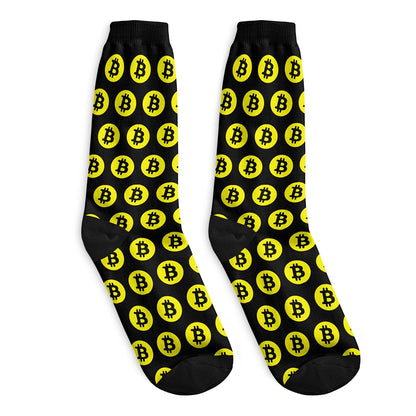 Bitcoin Altcoin Logos Crypto Socks