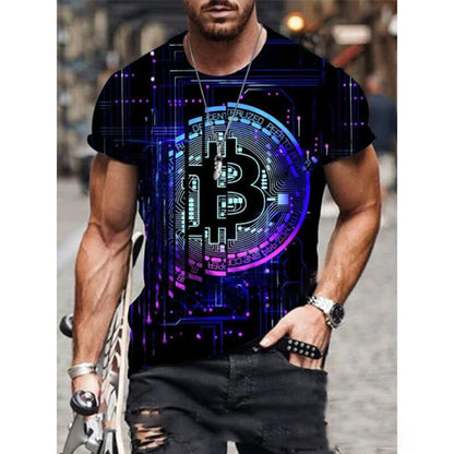 Bitcoin Print Oversized Metro T-Shirt