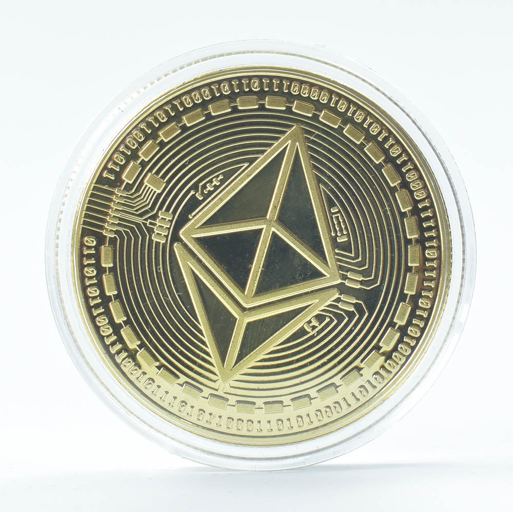 Physical Collectible Crypto Tokens Bitcoin, Litecoin, Ripple, Ethereum, Cardano Coins