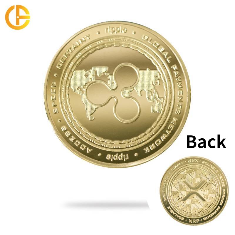 Ripple XRP Crypto Currency Collectible Coin - Gold and Silver